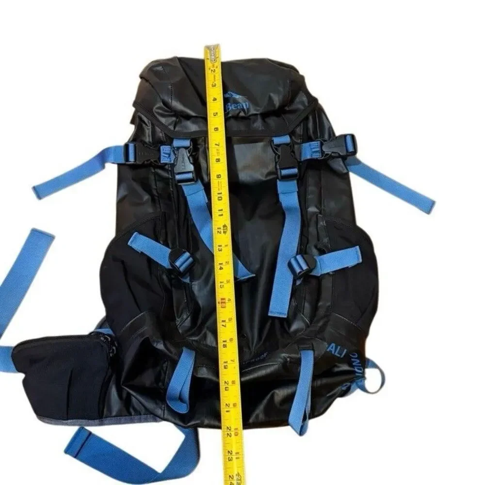 L.L. Bean All Conditions Daypack Hiking Backpack Waterproof 24L Black Blue